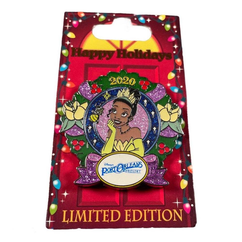 Disney Parks 2020 Port Orleans Resort Tiana Happy Holidays Limited Edition Pin - Picture 1 of 1